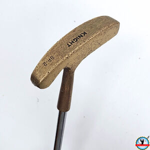 Knight Golf BP-2 Right Handed 35.5" Brass Flange Putter Steel Shaft Good Grip